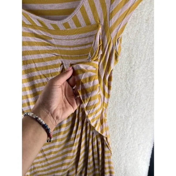 Anthropologie Cartonnier Womens‎ Tops Size M Striped Ruffle Tunic - Image 5