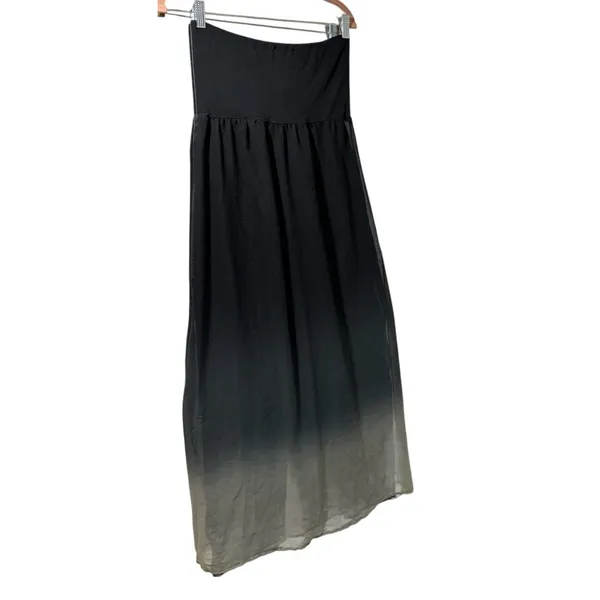 Raviya Black Ombre Maxi Swim Coverup Dress Strapless L 12 14 - Image 5