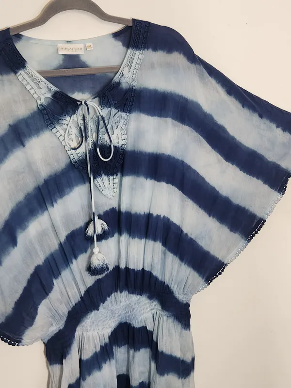 Shiraleah Blue Dyed Cotton Swim Cover-Up One Size - Image 6