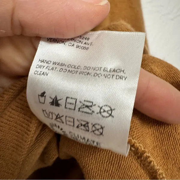 Reformation Brown Organic Cotton Blend V Neck Sweater Women S Bell Sleeve Luxury - Image 8