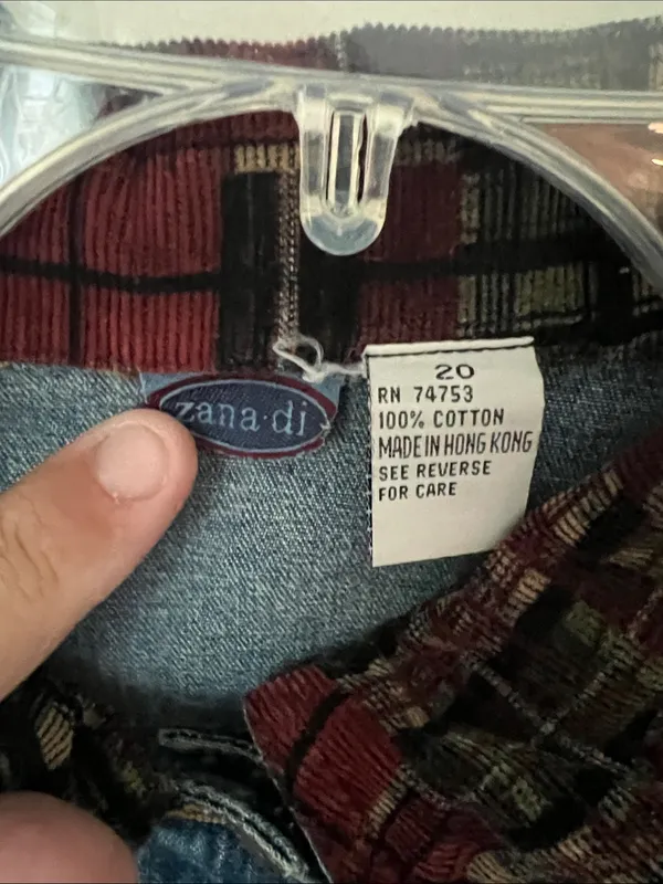 Vintage Zana Di 90s plaid trim denim barn jacket 🔷 - Image 7