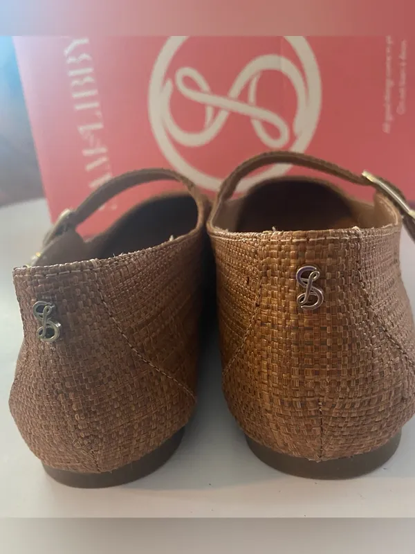 NWT Sam & Libby Women’s Fredi Tan Textured Mary Jane Flats with Buckle - Image 12