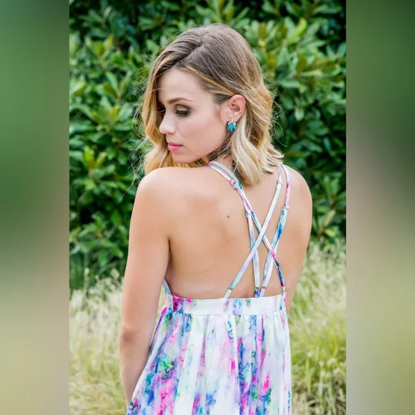 NWT American Threads Pastel Maxi Dress, Small‎ - Image 3