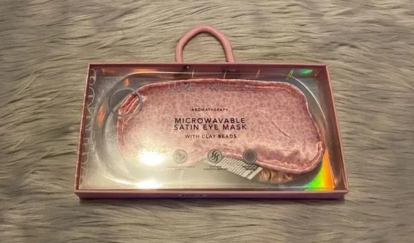 🆕 Luxe + Willow Microwavable Satin Eye Mask with Clay Beads - Image 2