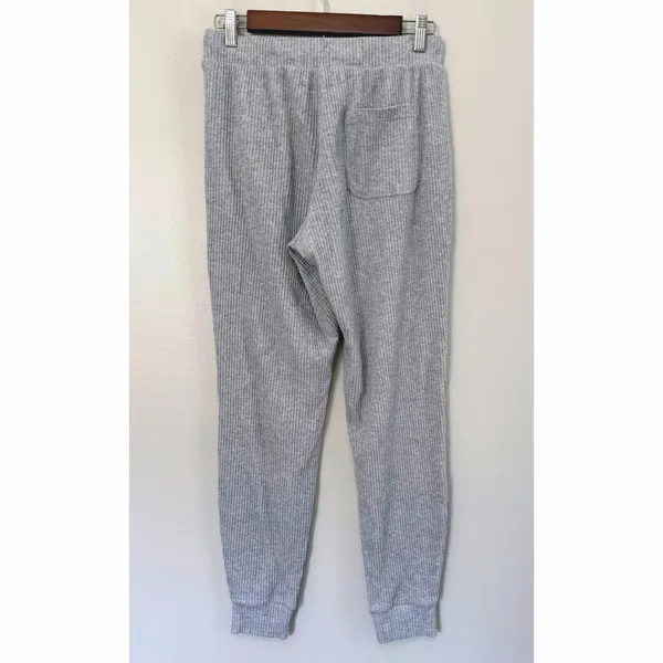 Alo Yoga Muse Sweatpants Women's Size S Heather Grey Ribbed Knit Joggers W5784R‎ - Image 4