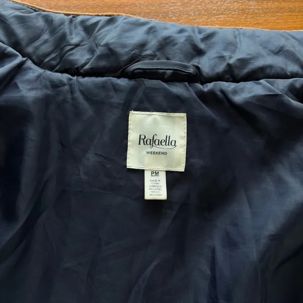 Rafaella Weekend Equestrian‎ Style Navy Diamond Quilted Jacket Petite Medium PM - Image 9