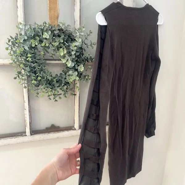 Runaway The Label olive green bodycon mini dress long sleeve cutout details XS/S - Image 6