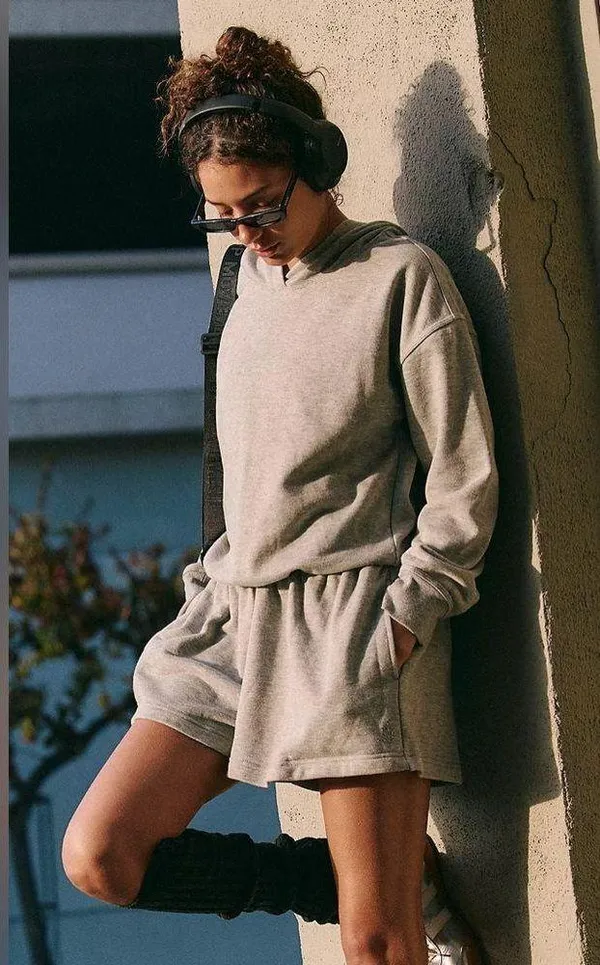 NWT FP Movement Such A Flirt Romper in Heather Grey $98 Retail - Image 3