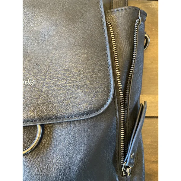 Darcy Marks London Backpack Womens Size Medium Black Vegan Leather Edgy Bag - Image 3