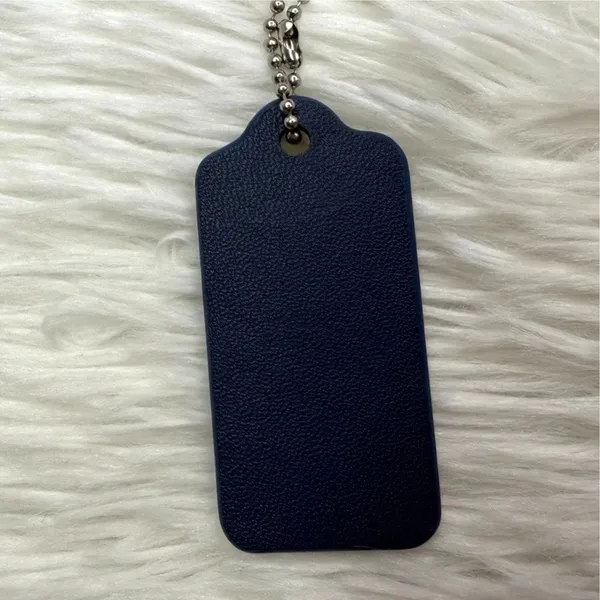 2" COACH Blue Fob Bag Charm Hang tag Hangtag - Image 2