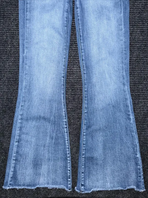 Buckle Black Fit No 35 High Rise Flare Stretch Jeans Sz 26 x 30 SHORT BBW1365S - Image 5