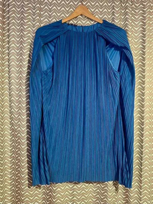 Zara | Pleated Cape Dress, size S - Image 4