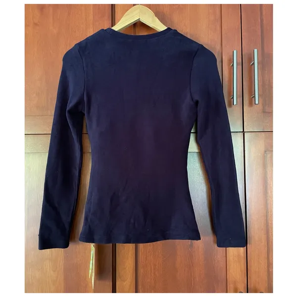 OGL Brami Top MaxWarm Crewneck Long Sleeve Navy Blue Size Small NEW - Image 5