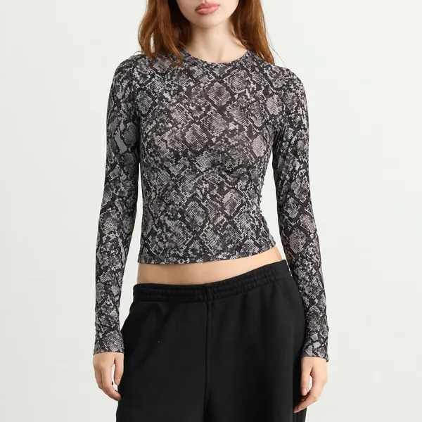 Garage Windsor Mesh Snakeskin Long Sleeve - Image 3
