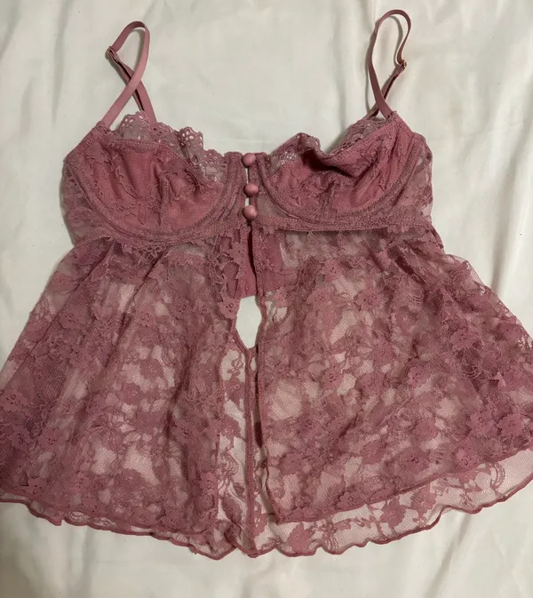 Urban Outfitters Out From Under Cherie Sheer Lace Babydoll Cami - Image 2