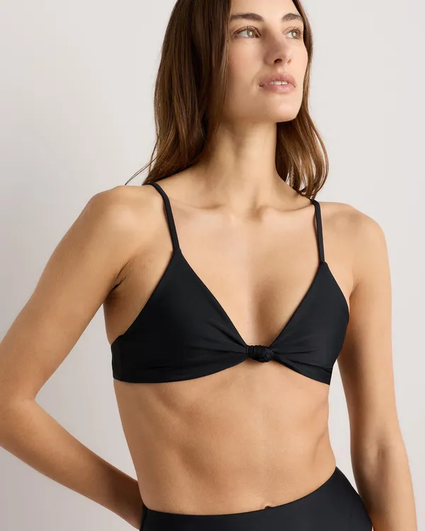 New Quince Italian Knotted Triangle Bikini Top Size Small - Image 4