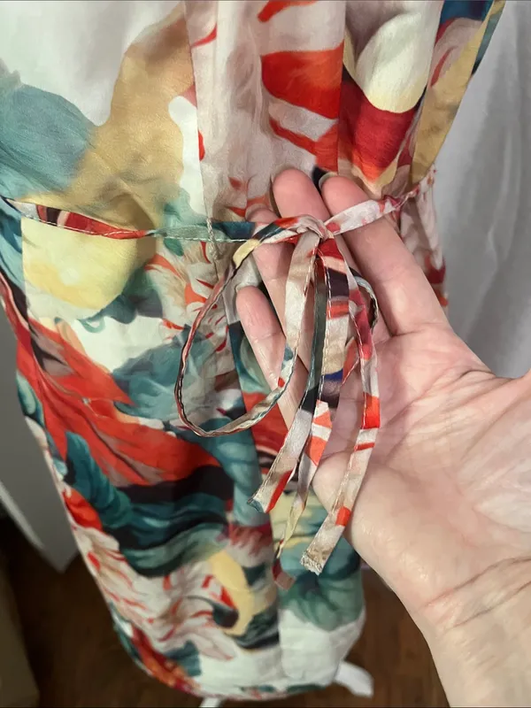 NEW! Floral Multicolor Sleeveless Wrap Dress bubble skirt - Image 8