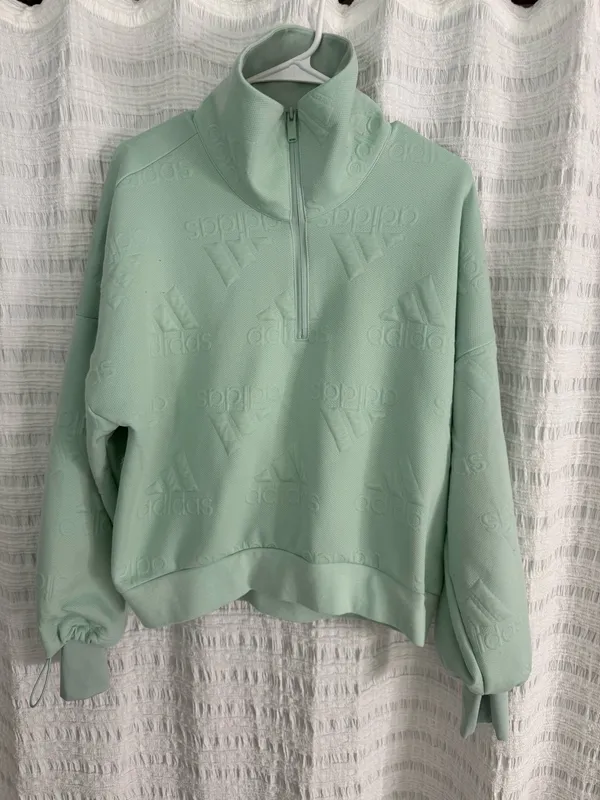 Adidas Women’s Quarter-Zip Sweatshirt - Image 2