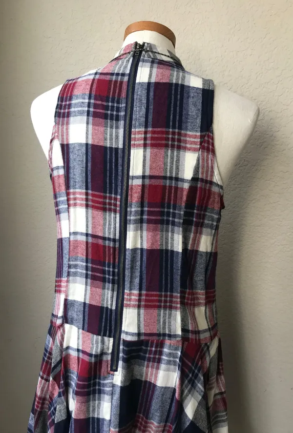 Plaid Mock Dress Size L - Image 3