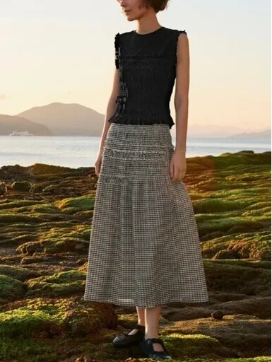 Uniqlo Cecilie Bahnsen Shirring Top | Sleeveless NWT Black Small - Image 3