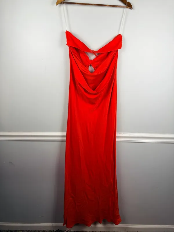 Meshki - Antonella Strapless Keyhole Maxi in Red size large - Image 11