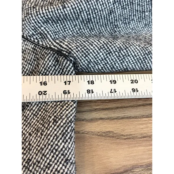 Banana Republic Pea Coat Black White Tweed Wool Blend Double Breasted 4 - Image 11