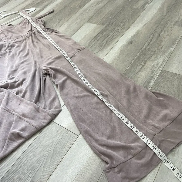 Free People Jumpsuit wide leg its a cinch womens Purple (medium) athleisure boho - Image 7