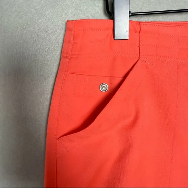 PGA Tour Womens Golf Tennis Orange Skirt Short Athletic Pockets - Image 3