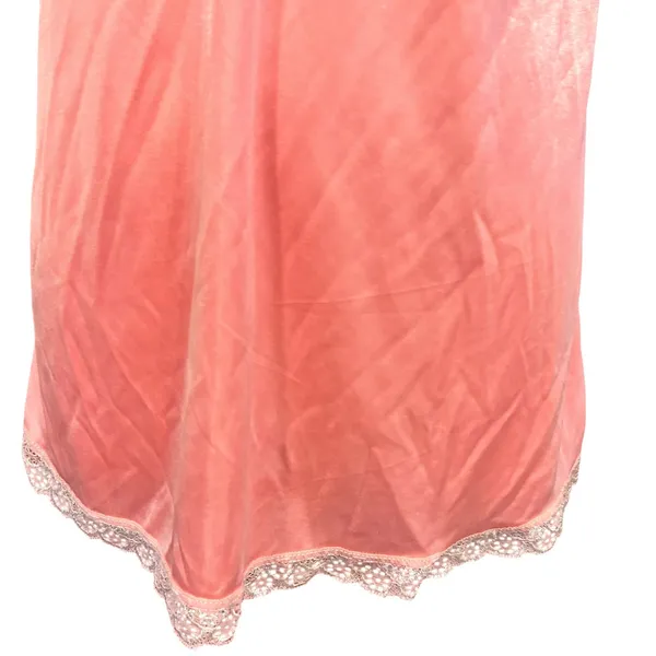VTG Y2K Tracy Pink Silky Lace Baby Doll Slip Top Cami Fairy Medium Coquette 90's - Image 3