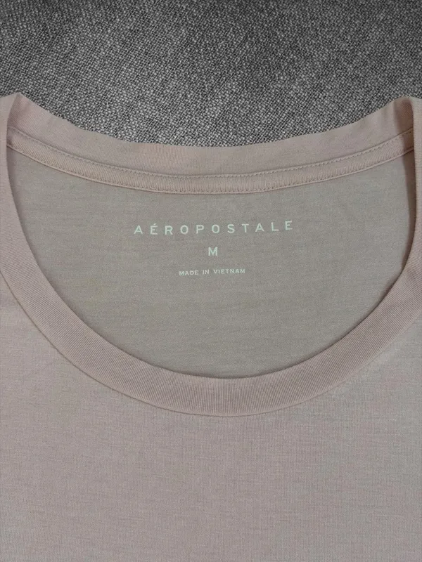 Aeropostale Blush Pink Lace-Up Shoulder Long Sleeve Top Medium - Image 4