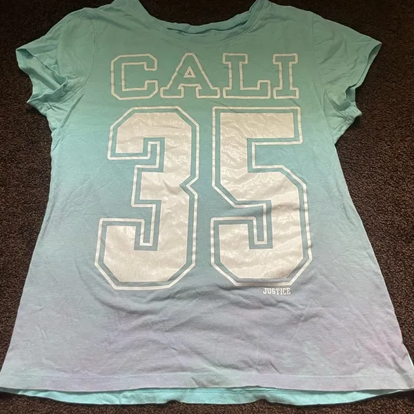 Justice blue/purple 35 color changing short sleeve shirt XL Girl’s, S Women’s - Image 2