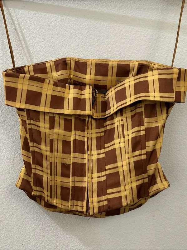 With Jean Carla Corset Top in Cher Plaid Size XS - Image 6