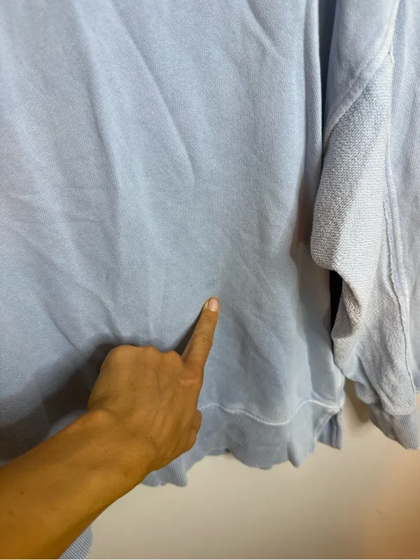 Aerie Baby Blue Mock Neck Oversized Sweatshirt - Image 8