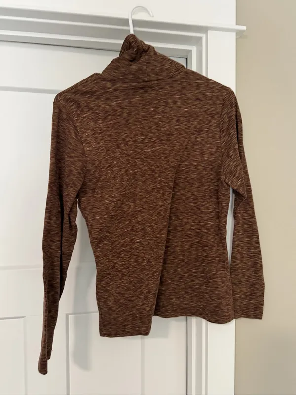 Vintage Susan Bristol Brown Marled Cowl Neck Turtleneck Sweater - Image 4