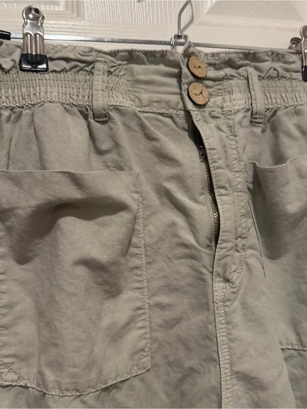 Zara Paperbag Jogger Pants Women’s US 6 Sage Green High Rise - Image 3
