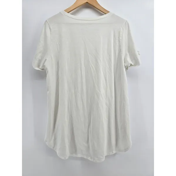 Soft Surroundings T-Shirt Womens XL White Pima Cotton Spandex Stretch EUC - Image 3