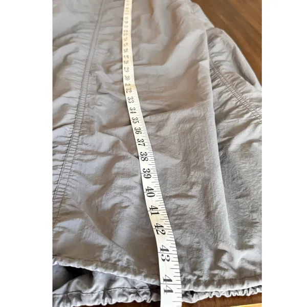 Zara Gray Blue Nylon Halter Midi Parachute Dress Toggle Back Womens Size Medium - Image 10