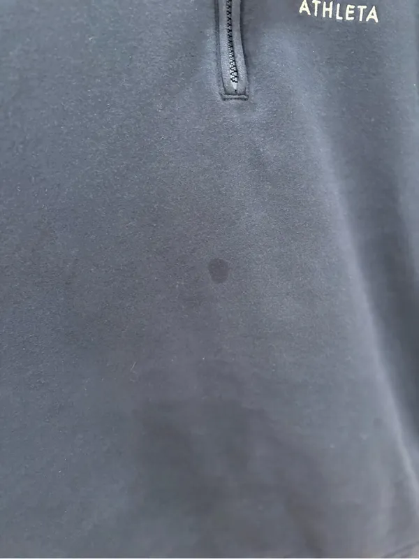Athleta Forever Fleece 1/4 Zip in Navy With Logo - Image 7