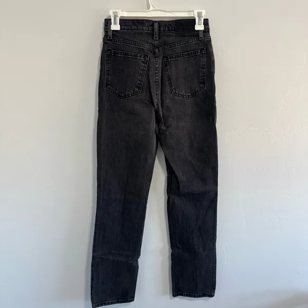 Abercrombie and fitch 90s straight ultra high rise black jeans 25 / 0 - Image 5