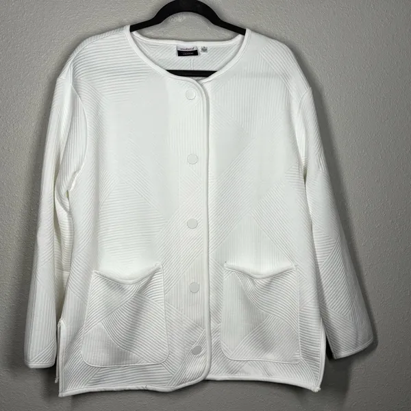 Weekend Routine Zac & Rachel Quilted Cloud Dancer Jacket Size Womens Large - Image 2