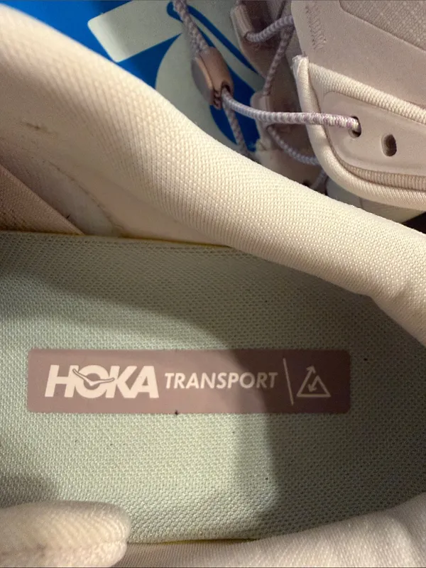 Hoka Transport Pale Pink /Lilac Trail Sneakers with Cream Midsole size 7 - Image 11
