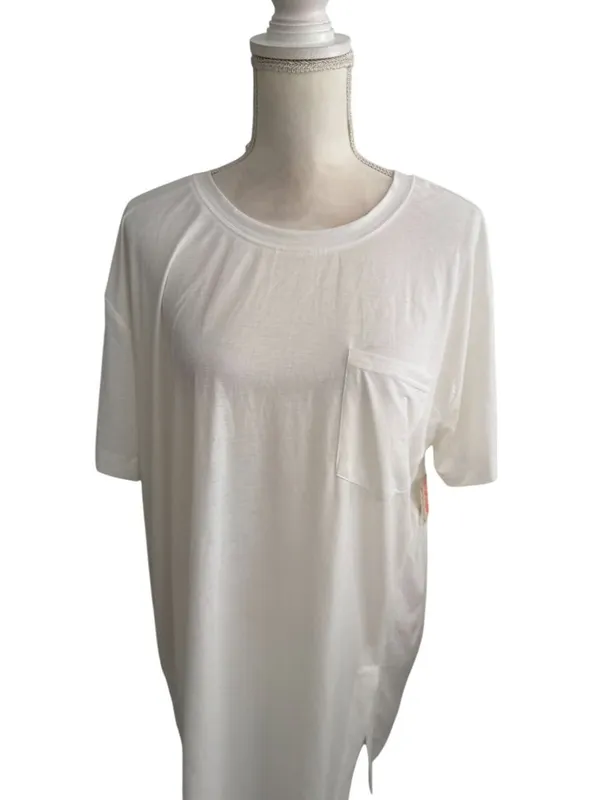 FREE PEOPLE Movement White Tunic Lightweight Tee Size XS NEW NWT - Image 2