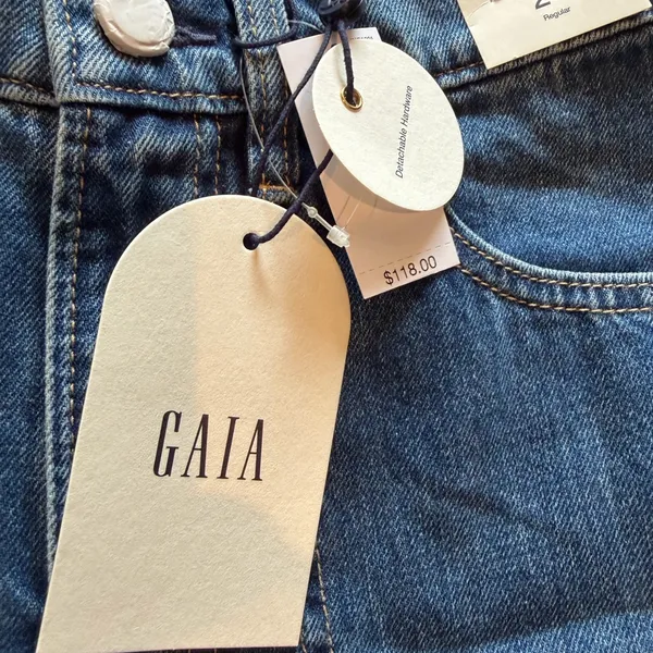 Cult Gaia X Gap Wide Leg Gold Chain Jeans - Image 6