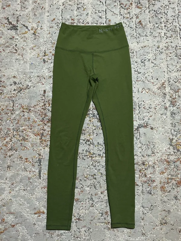 Nasty Fit high rise Gym Workout leggings size XS green - Image 3