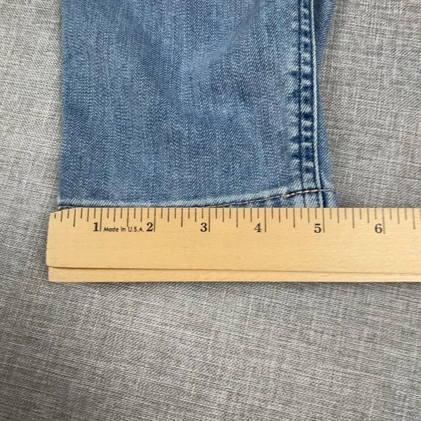 Abercrombie & Fitch Jeans Womens 4 Blue Light Wash High Rise Straight Distressed - Image 6