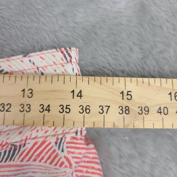 Columbia‎ PFG Tropical Print Shorts Women's Size Small Orange and White - Image 7