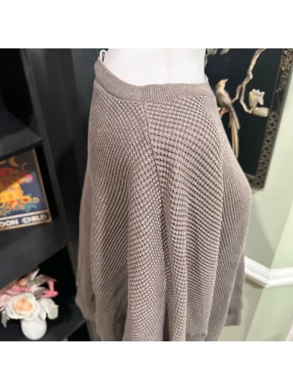 VISUS Brown Waffle Knit Pullover Sweatshirt Top – Size XS/S – Ethically Made - Image 5