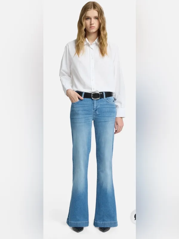 7 For All Mankind Tailorless Dojo Jeans Flare Leg Trouser Size 26 - Image 7