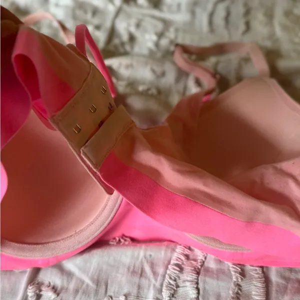 Aerie Light Pink & Hot Pink Padded T-Shirt Bra 34B - Image 6