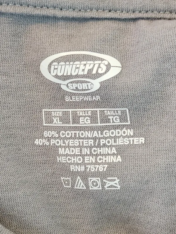 Concepts Sport Memphis Grizzlies Gray Long Sleeve Sleep T-Shirt Lounge Shirt Size XL - Image 7